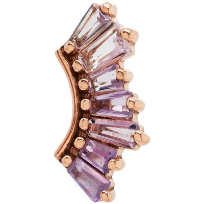 threadless: "Enlighten" End in Gold with Ombre Amethyst