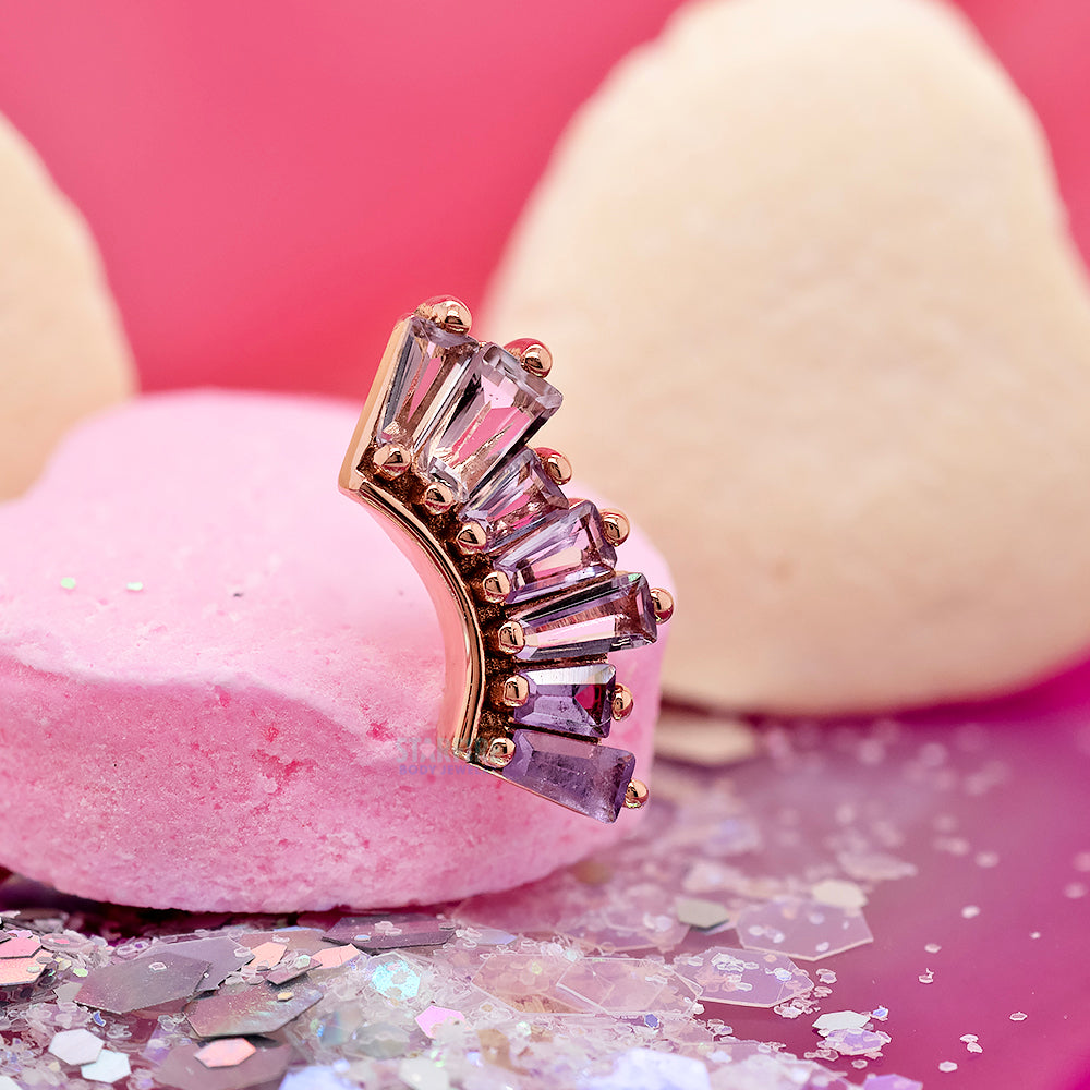 threadless: "Enlighten" End in Gold with Ombre Amethyst