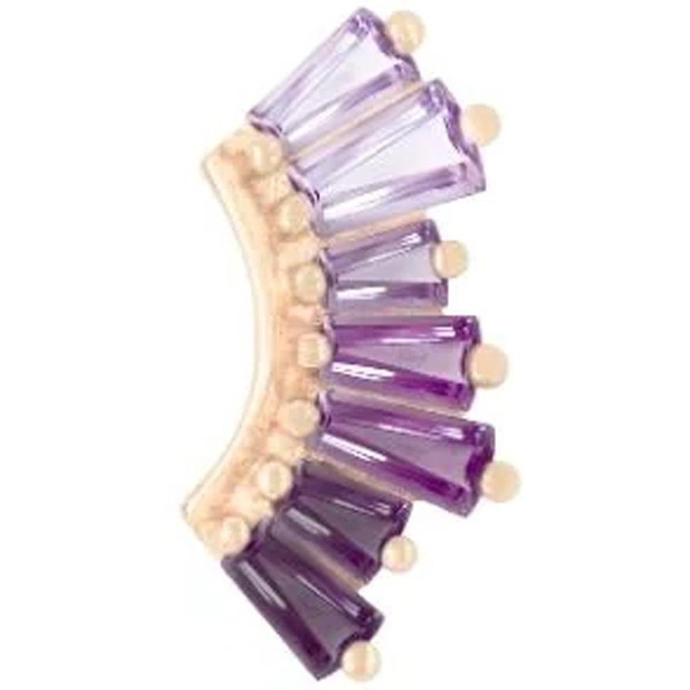 threadless: "Enlighten" End in Gold with Ombre Amethyst