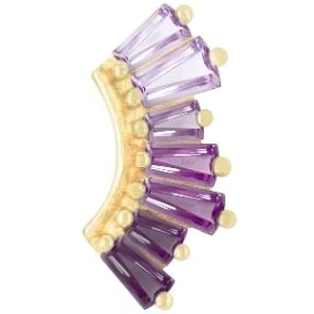 threadless: "Enlighten" End in Gold with Ombre Amethyst