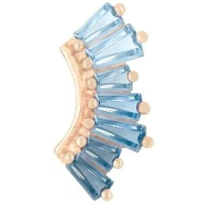 threadless: "Enlighten" End in Gold with Ombre Blue Topaz