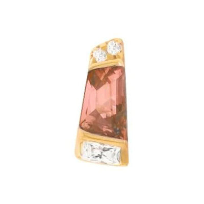 threadless: "Saboteur" End in Gold with Garnet & CZ's