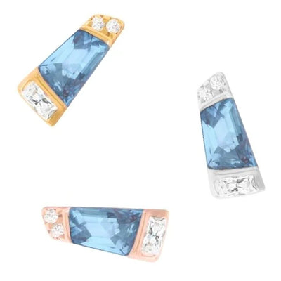 threadless: "Saboteur" End in Gold with London Blue Topaz & CZ's