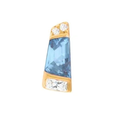 threadless: "Saboteur" End in Gold with London Blue Topaz & CZ's