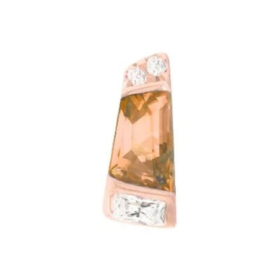 threadless: "Saboteur" End in Gold with Orange Garnet & CZ's