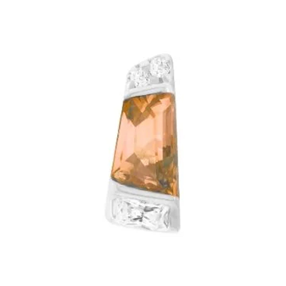 threadless: "Saboteur" End in Gold with Orange Garnet & CZ's