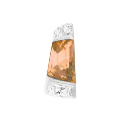 threadless: "Saboteur" End in Gold with Orange Garnet & CZ's