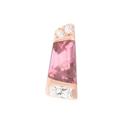 threadless: "Saboteur" End in Gold with Pink Tourmaline & CZ's
