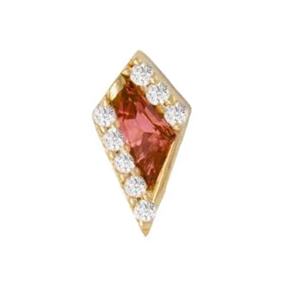threadless: "Eminence" End in Gold with Garnet & CZ's