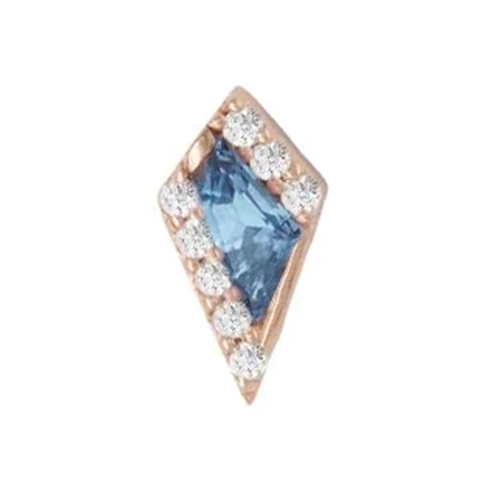 threadless: "Eminence" End in Gold with London Blue Topaz & CZ's