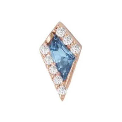 threadless: "Eminence" End in Gold with London Blue Topaz & CZ's