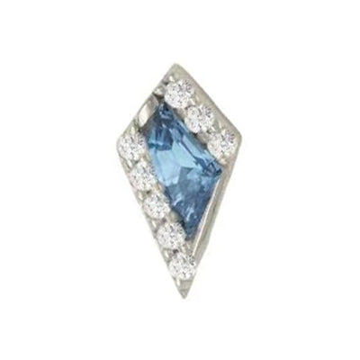 threadless: "Eminence" End in Gold with London Blue Topaz & CZ's