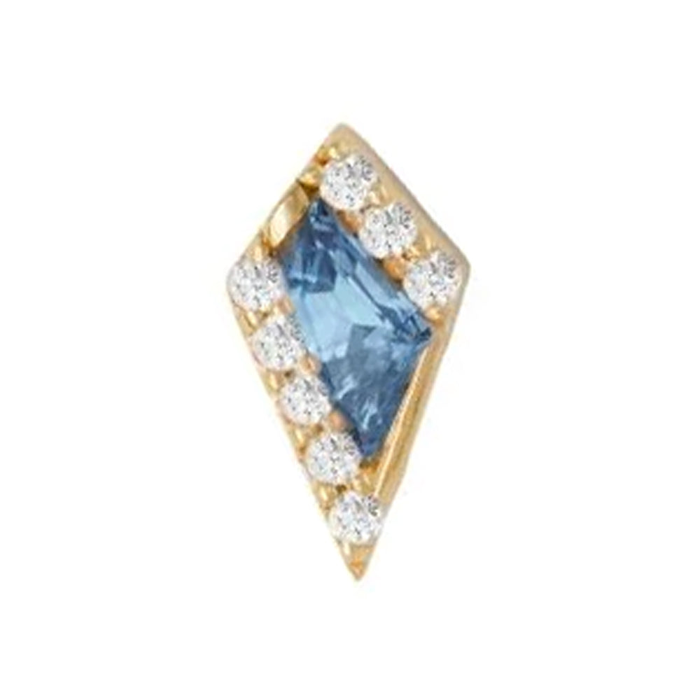 threadless: "Eminence" End in Gold with London Blue Topaz & CZ's