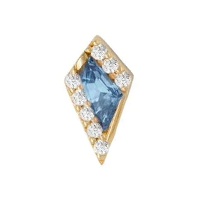 threadless: "Eminence" End in Gold with London Blue Topaz & CZ's