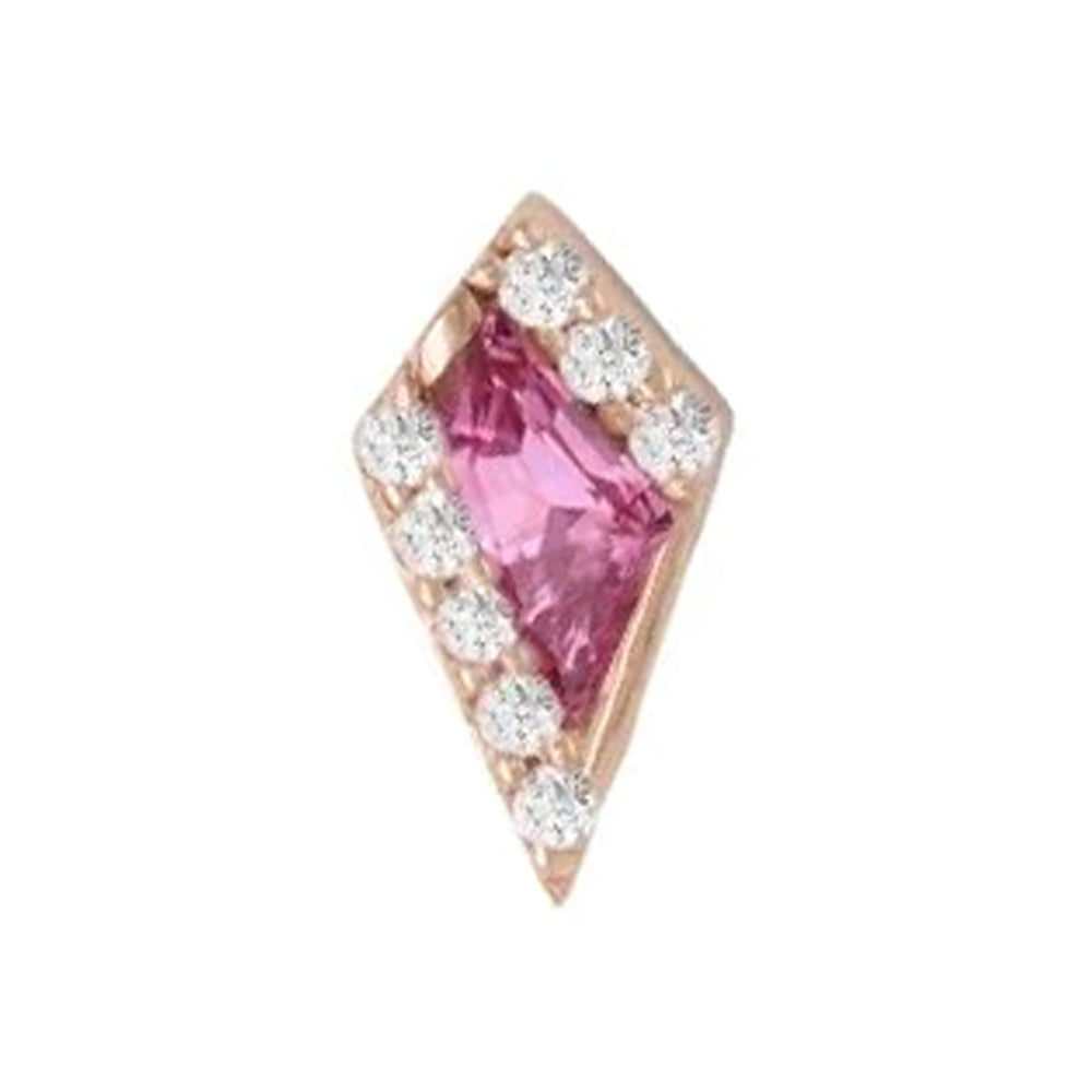 threadless: "Eminence" End in Gold with Pink Tourmaline & CZ's