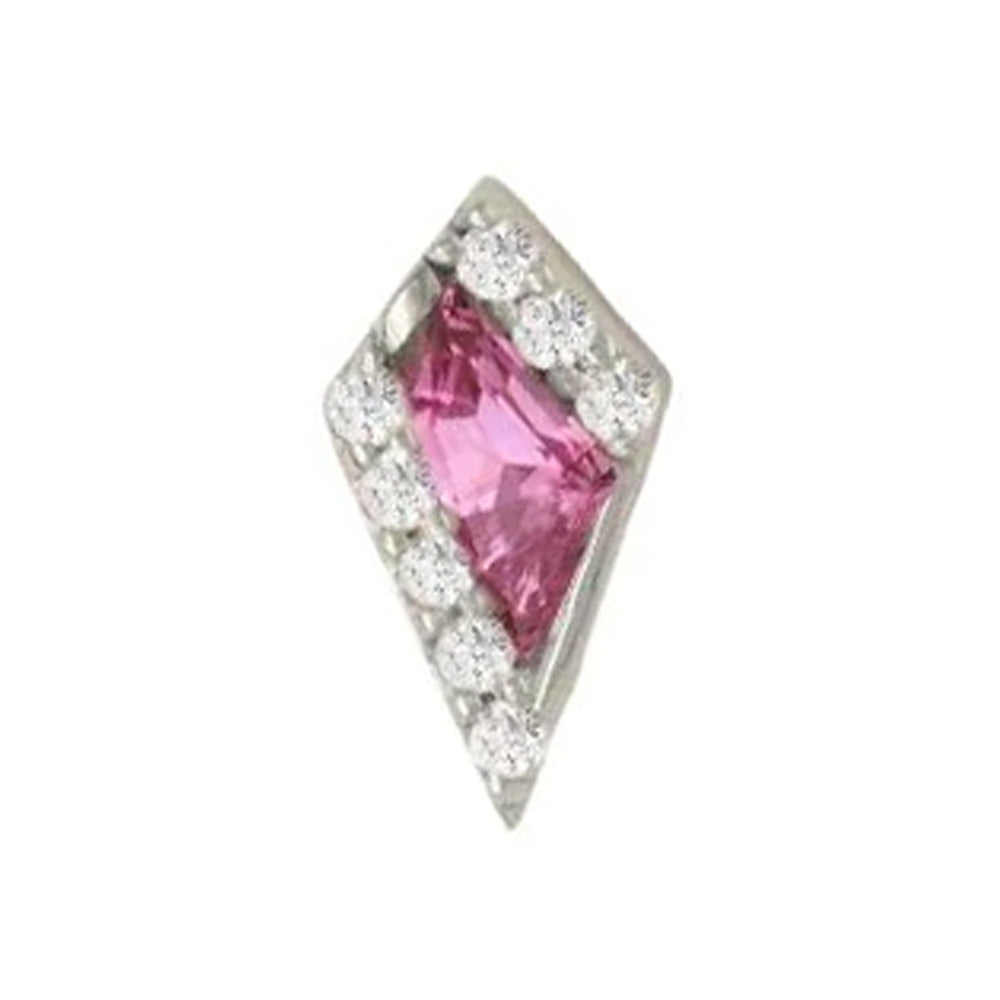 threadless: "Eminence" End in Gold with Pink Tourmaline & CZ's