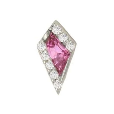threadless: "Eminence" End in Gold with Pink Tourmaline & CZ's