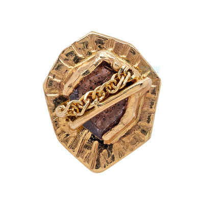 "Electric Avenue" Threaded End in Gold with Color Change Garnet