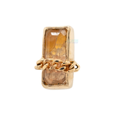 "Can't Stand the Heartache" Threaded End in Gold with Oregon Sunstone