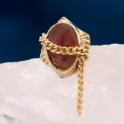 "One Fine Day" Threaded End in Gold with Peach and Pink Tourmaline