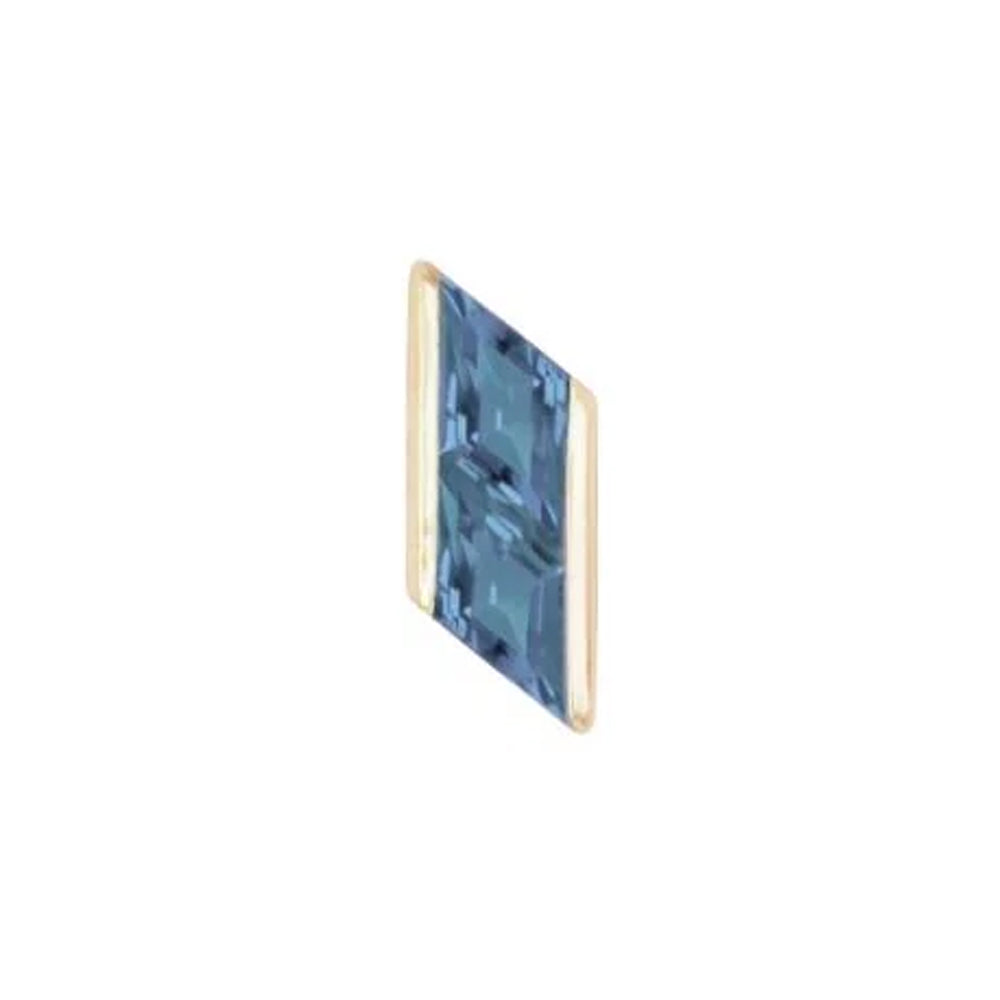 threadless: "Joia" End in Gold with London Blue Topaz