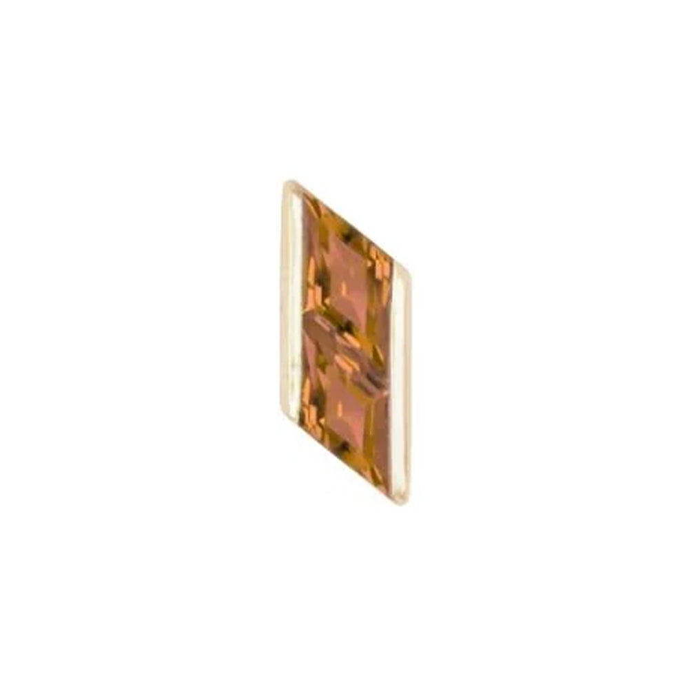threadless: "Joia" End in Gold with Orange Garnet
