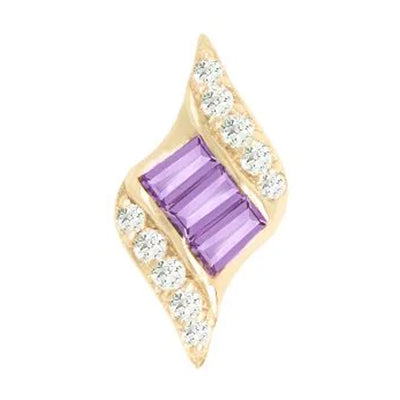 threadless: "Intrigue" End in Gold with Amethyst & CZ's