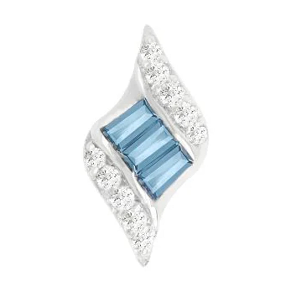 threadless: "Intrigue" End in Gold with London Blue Topaz & CZ's