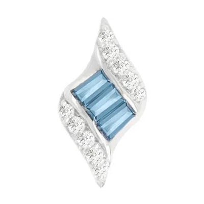 threadless: "Intrigue" End in Gold with London Blue Topaz & CZ's