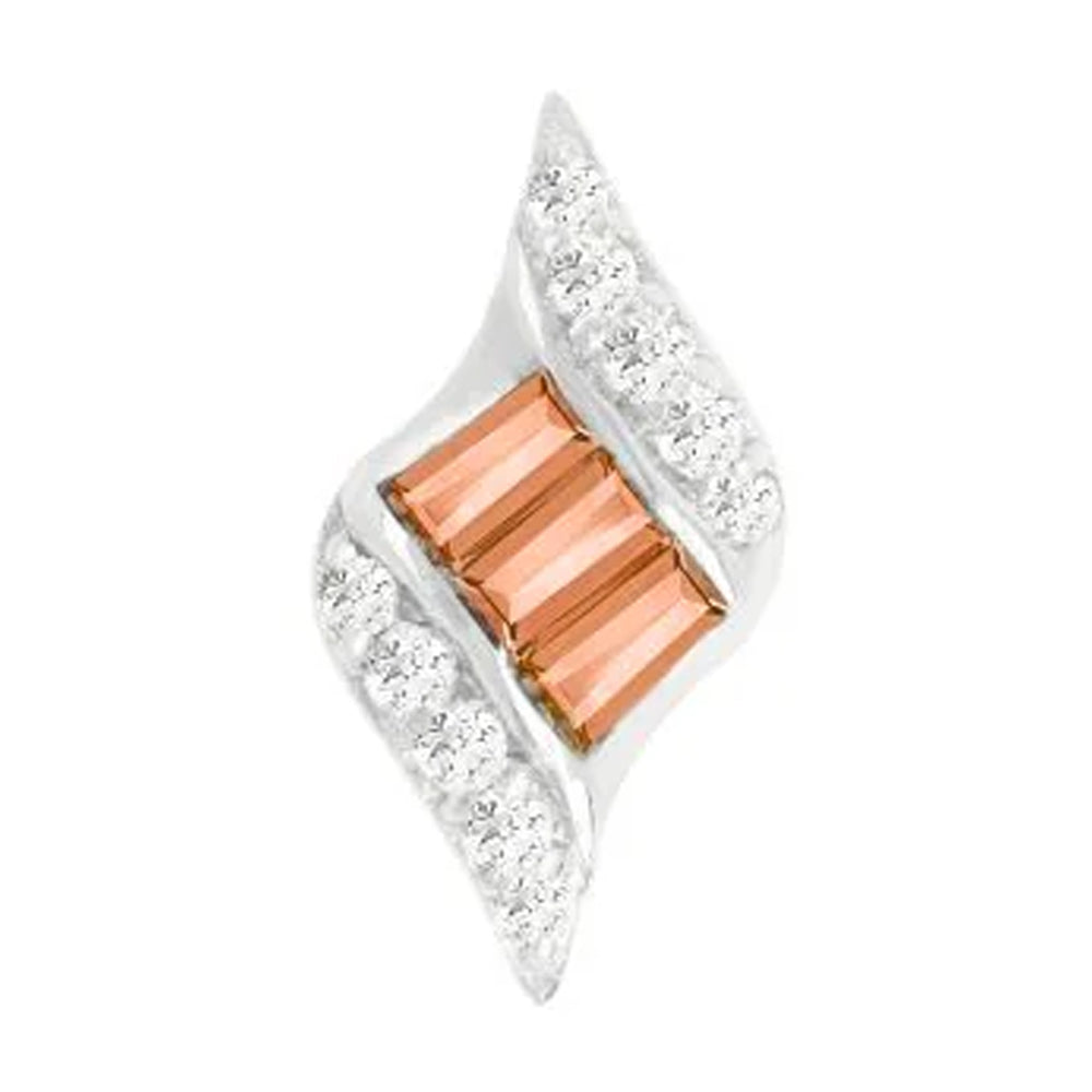 threadless: "Intrigue" End in Gold with Orange Garnet & CZ's