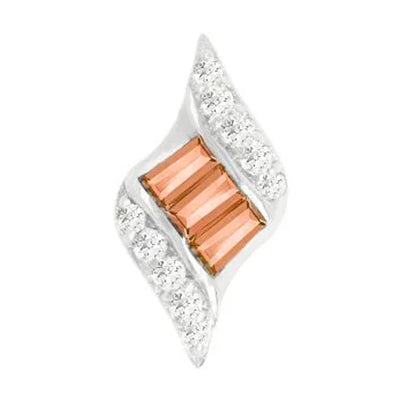 threadless: "Intrigue" End in Gold with Orange Garnet & CZ's