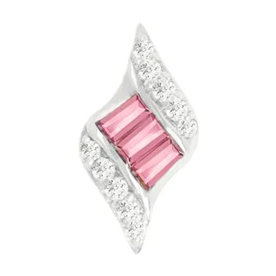 threadless: "Intrigue" End in Gold with Pink Tourmaline & CZ's