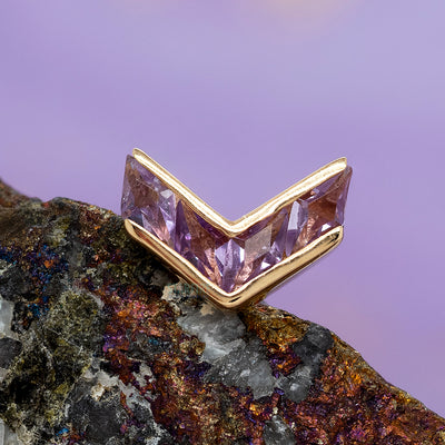 threadless: "Rave" End in Gold with Amethyst