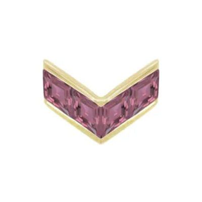 threadless: "Rave" End in Gold with Amethyst