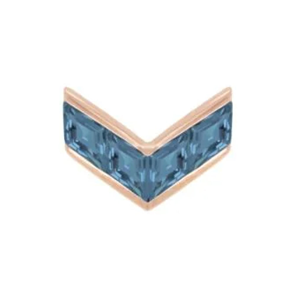 threadless: "Rave" End in Gold with London Blue Topaz