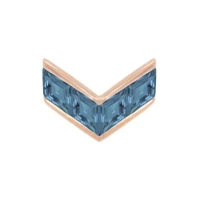 threadless: "Rave" End in Gold with London Blue Topaz