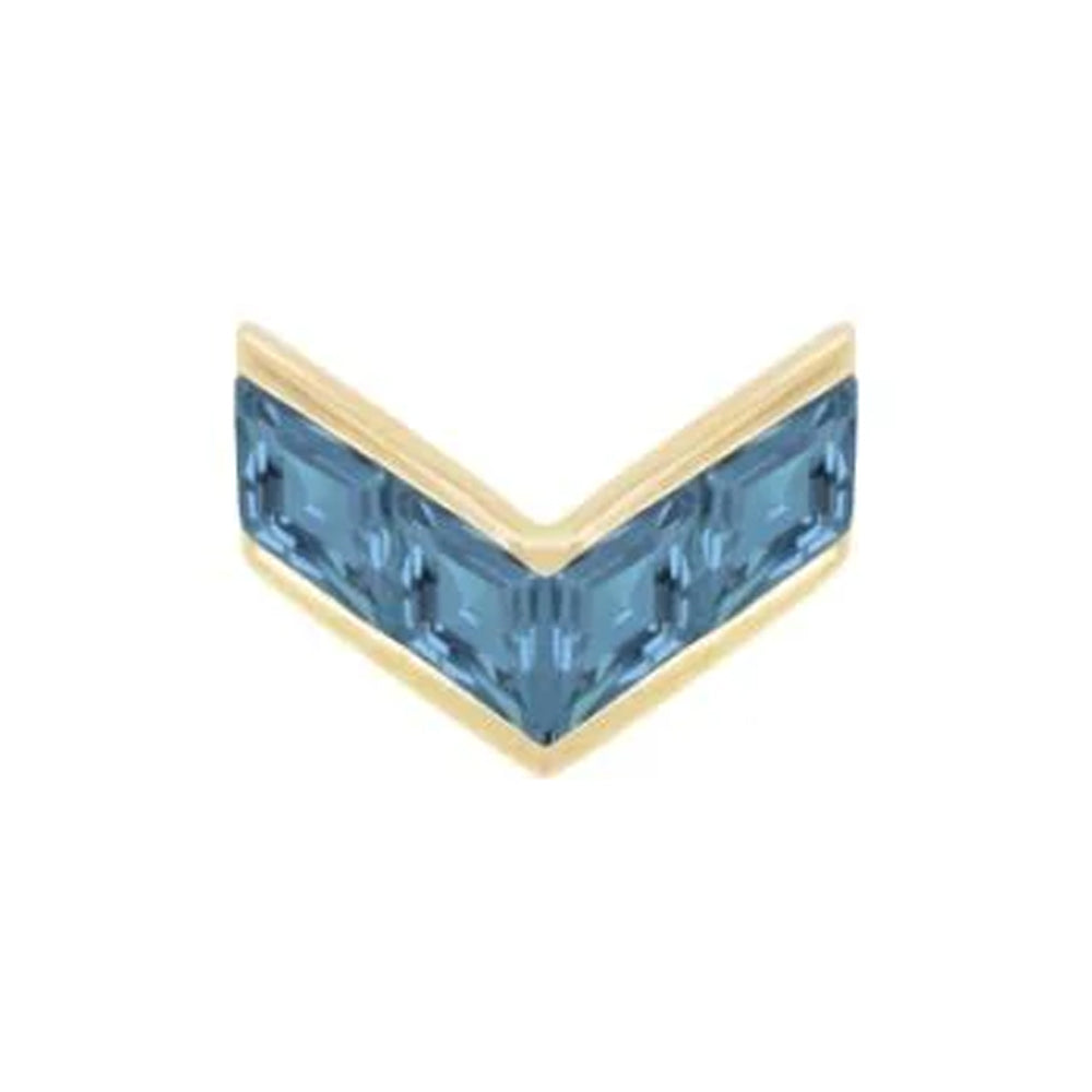 threadless: "Rave" End in Gold with London Blue Topaz