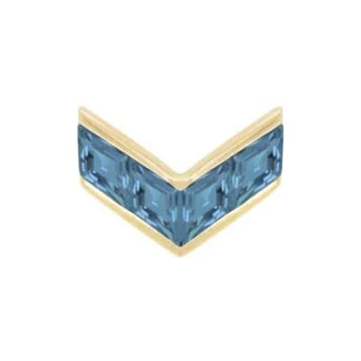 threadless: "Rave" End in Gold with London Blue Topaz