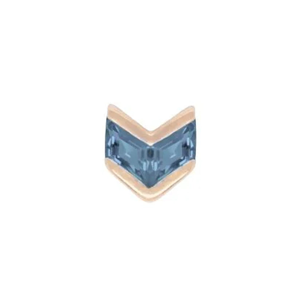 threadless: "Vande" End in Gold with London Blue Topaz
