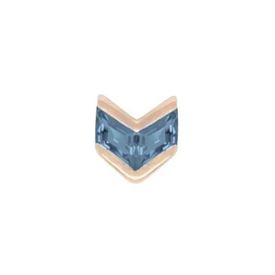 threadless: "Vande" End in Gold with London Blue Topaz