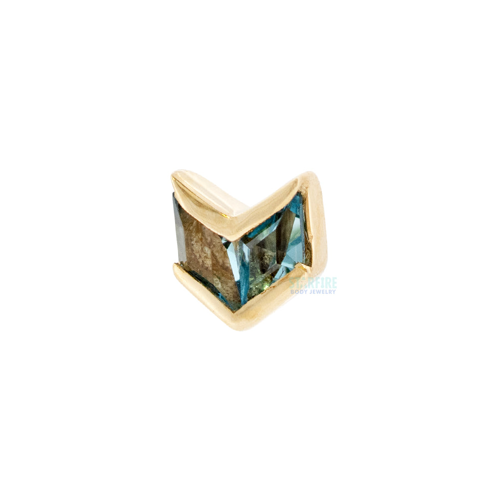 threadless: "Vande" End in Gold with London Blue Topaz