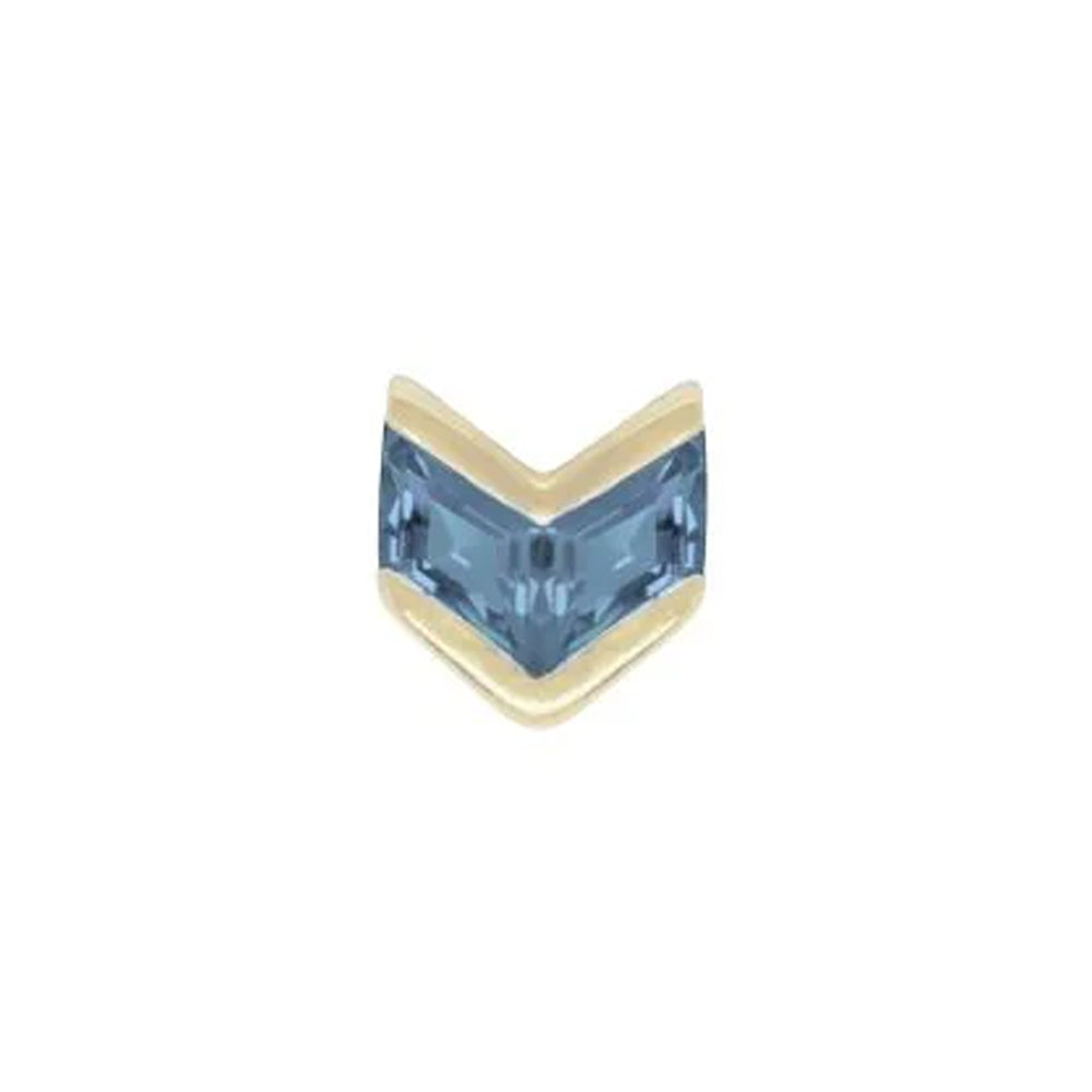 threadless: "Vande" End in Gold with London Blue Topaz