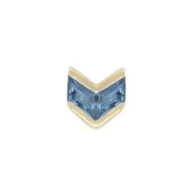 threadless: "Vande" End in Gold with London Blue Topaz