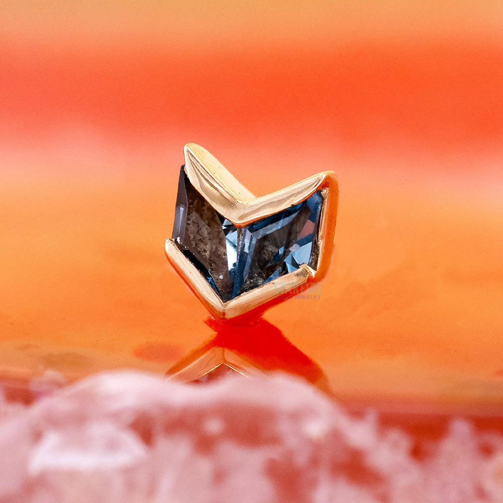 threadless: "Vande" End in Gold with London Blue Topaz