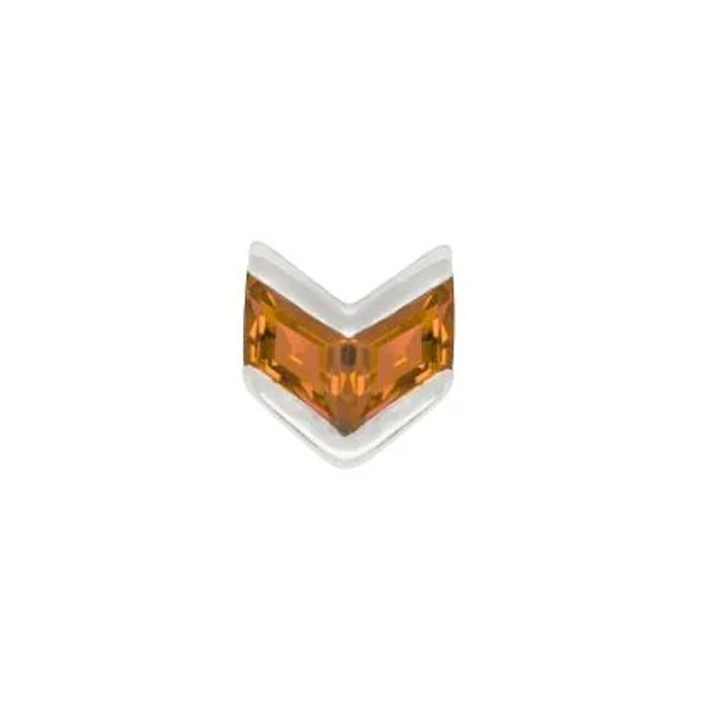 threadless: "Vande" End in Gold with Orange Garnet