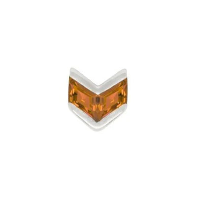 threadless: "Vande" End in Gold with Orange Garnet