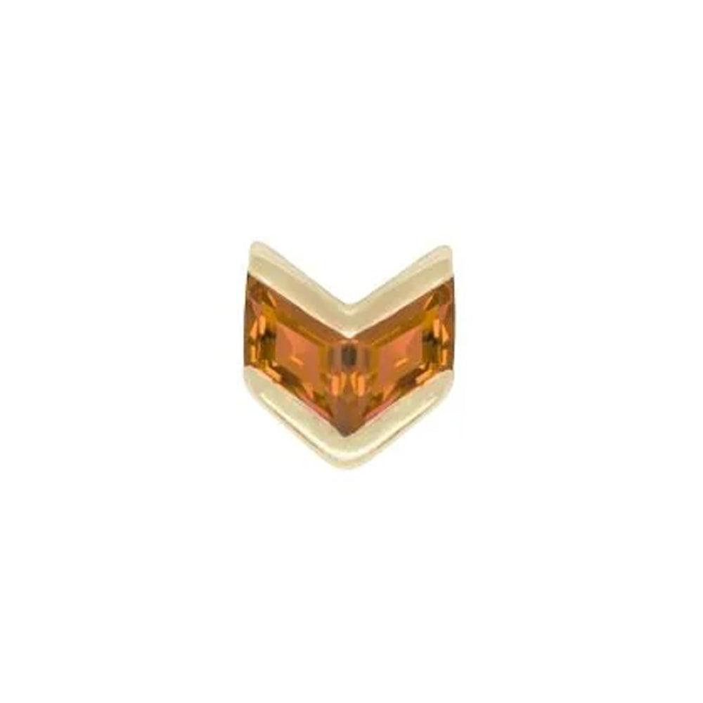threadless: "Vande" End in Gold with Orange Garnet