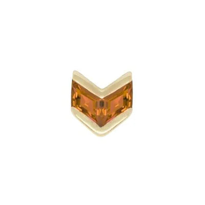 threadless: "Vande" End in Gold with Orange Garnet