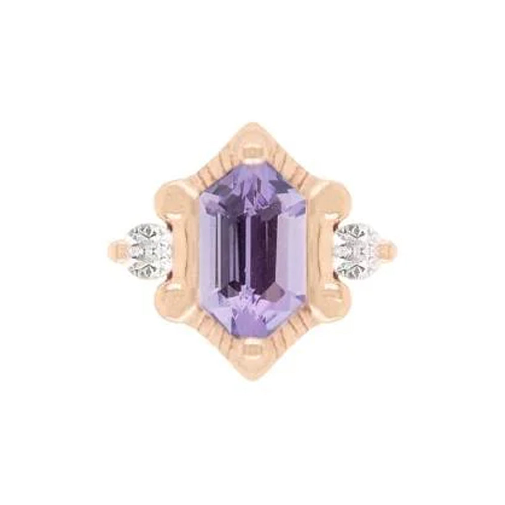 threadless: "Reyna" End in Gold with Amethyst & CZ's