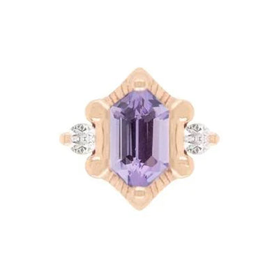 threadless: "Reyna" End in Gold with Amethyst & CZ's